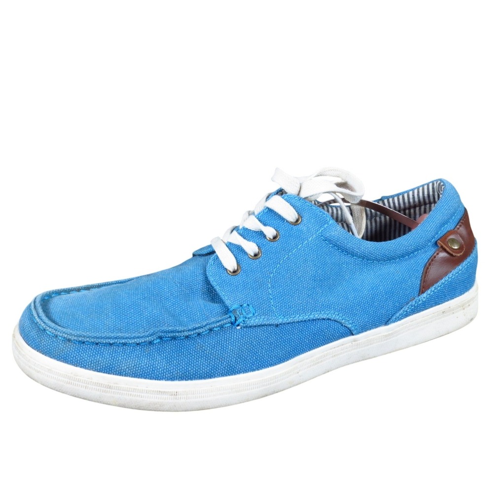 Globalwin Men's Canvas Casual Wear Shoes Size 9.5 Blue Lace Up Low Top